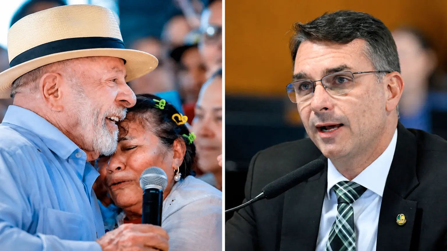 Vantagem de Flávio Bolsonaro sobre Lula entre evangélicos cai pela metade, aponta Quaest
