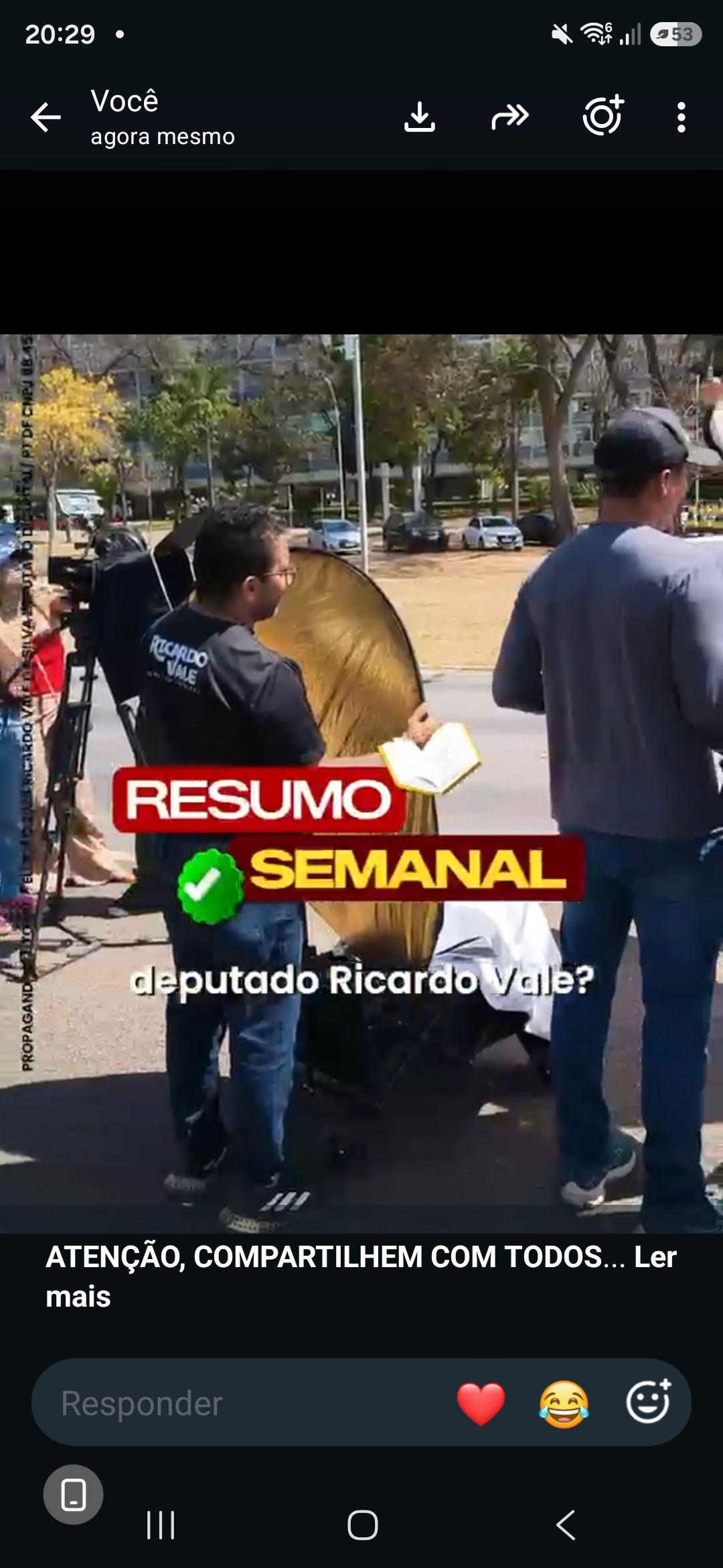 Ricardo Vale mostra uma semana de trabalho, encontros e diálogo com a população do DF