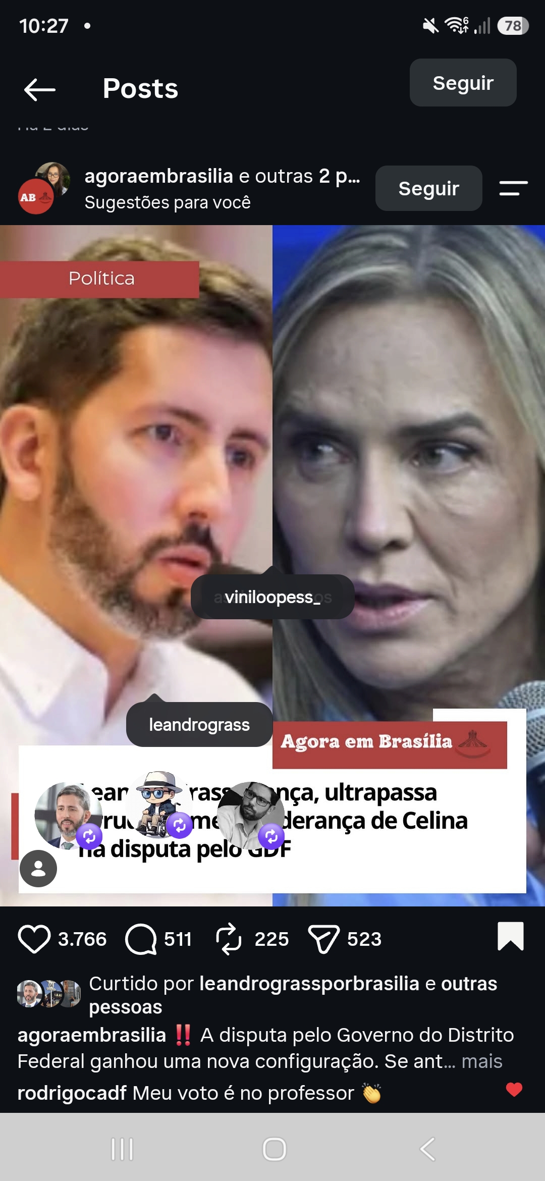 Leandro Grass empata com Celina e eleição para o GDF pega fogo