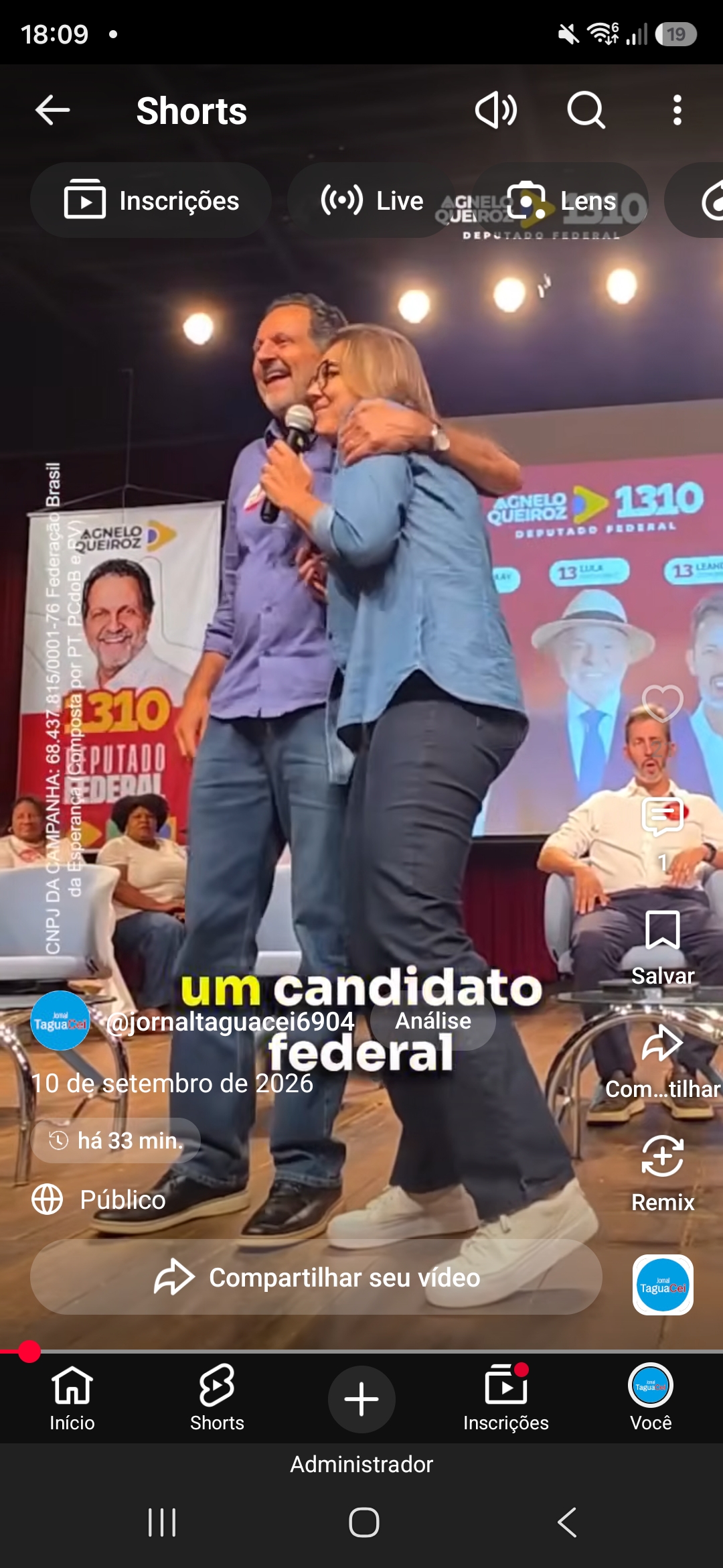 Leila Barros declara apoio a Agnelo Queiroz a deputado federal e movimenta cenário eleitoral no DF