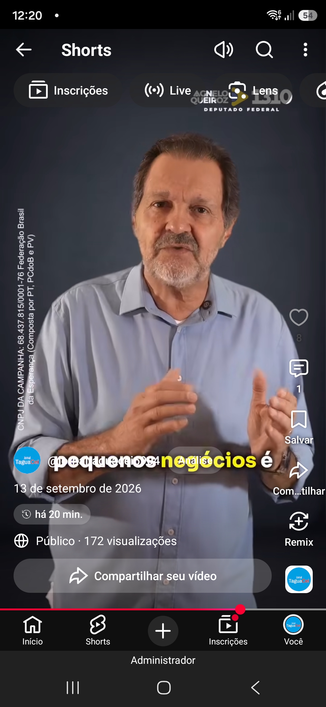Agnelo Queiroz 1310 destaca ações para pequenos empreendedores e apresenta propo