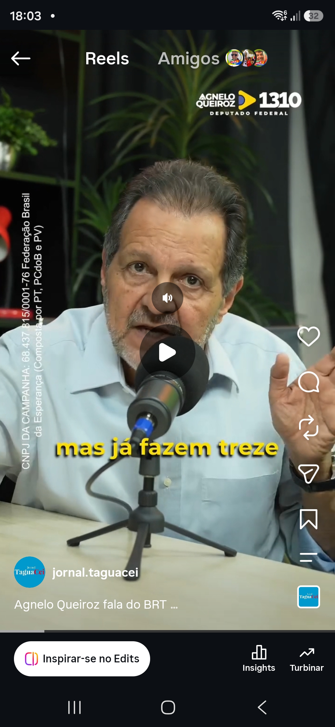 Agnelo Queiroz destaca BRT Sul e afirma que vai trabalhar pela conclusão do BRT Norte