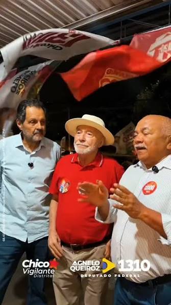 Chico Vigilante declara apoio a Márcia Abrahão e Agnelo Queiroz