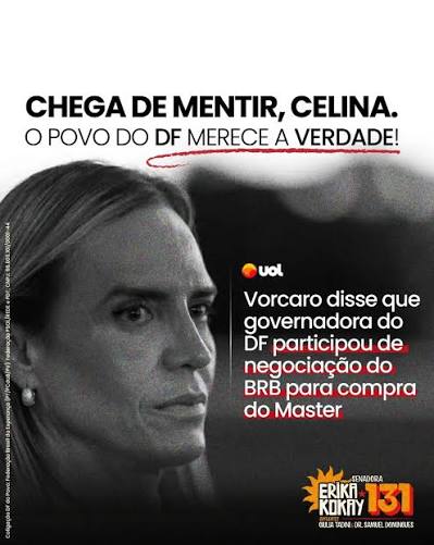 Erika Kokay questiona Celina Leão após mensagens de Daniel Vorcaro sobre o BRB e o Banco Master