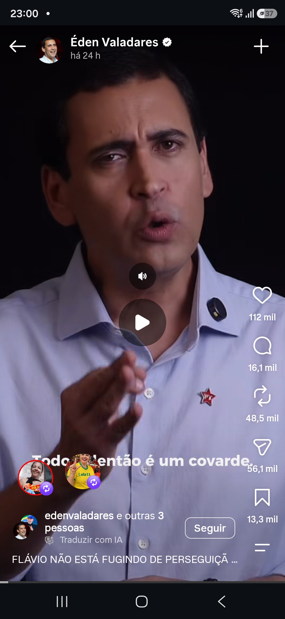 Eden Valadares Flávio Bolsonaro não fugiu por percepção, mas deixou o Brasil após derrota eleitoral